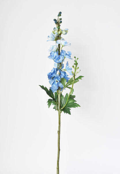 35" Faux Light Blue Delphinium Stem