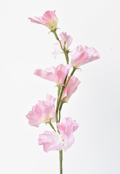 22" Faux Light Pink Sweet Pea Stem