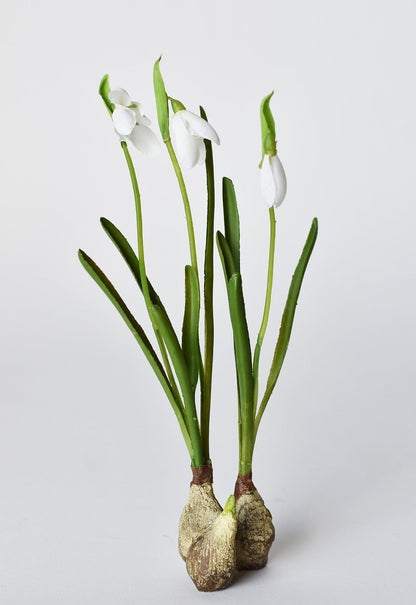 10" Faux Standing Snowdrop w/Bulb