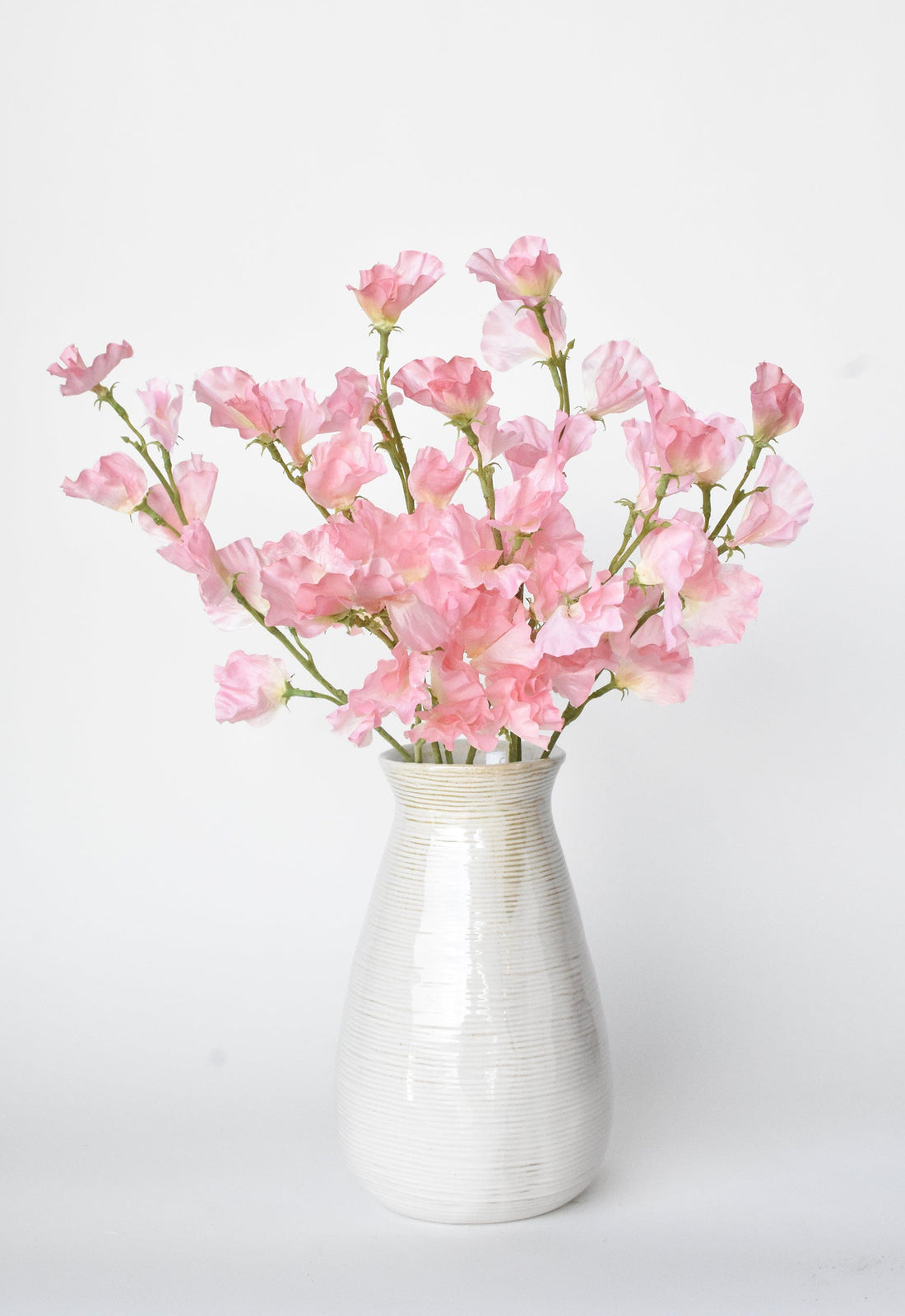 22" Faux Light Pink Sweet Pea Stem