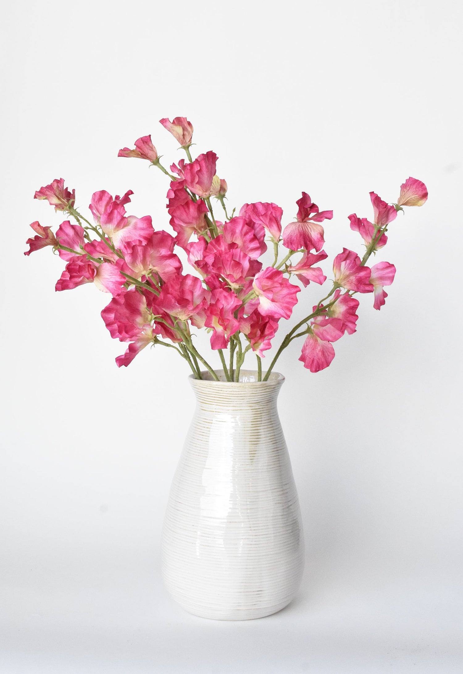 22" Faux Fuchsia Sweet Pea Stem