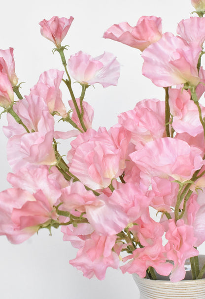 22" Faux Light Pink Sweet Pea Stem