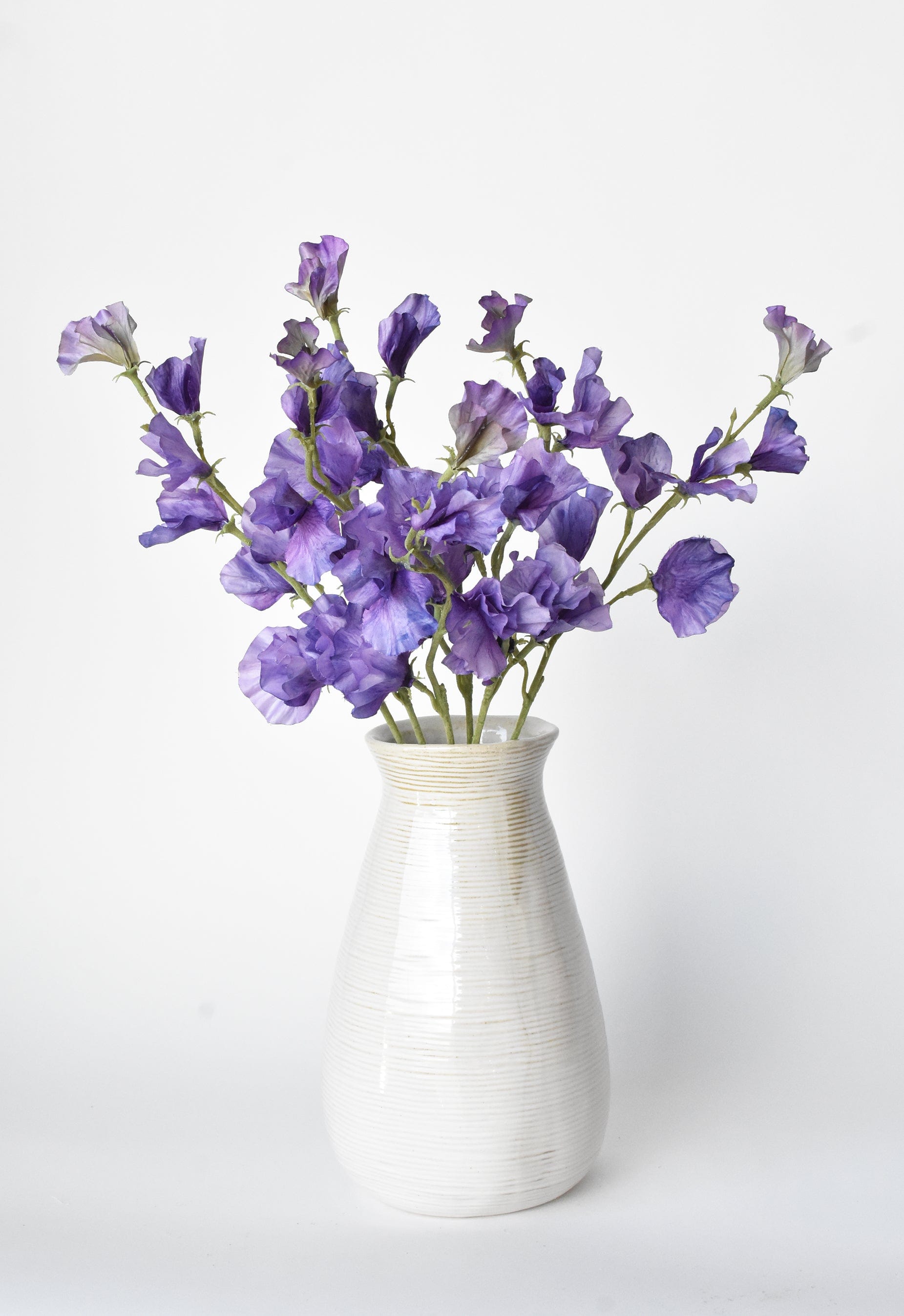22" Faux Purple Sweet Pea Stem