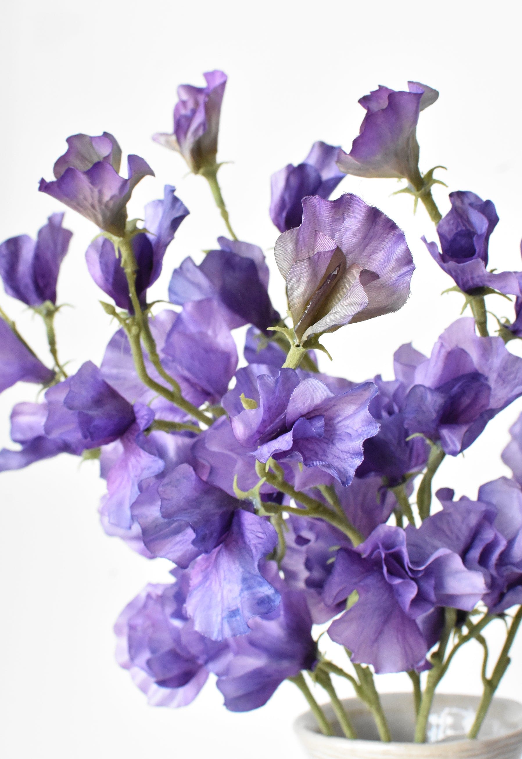 22" Faux Purple Sweet Pea Stem