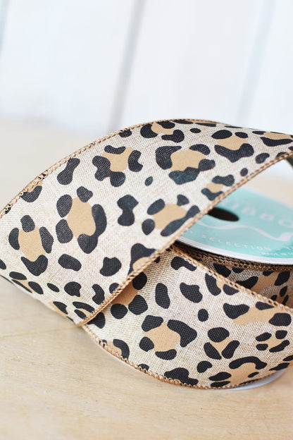 2.5" x 10yd Leopard Ribbon
