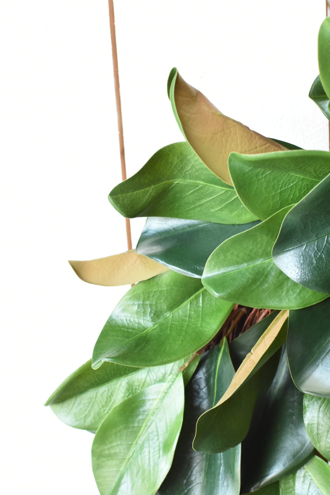 27" Faux Magnolia Leaf Wreath