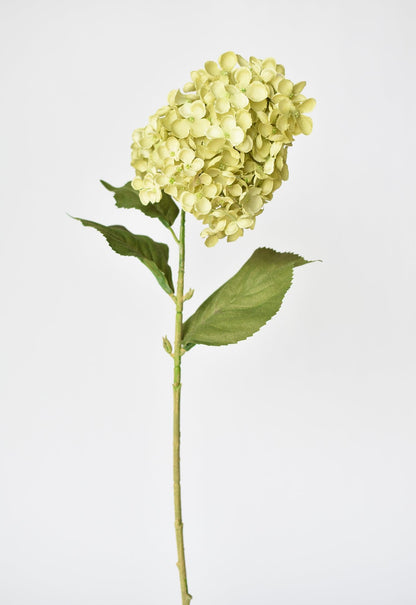 28" Faux Cone Hydrangea Stem Green