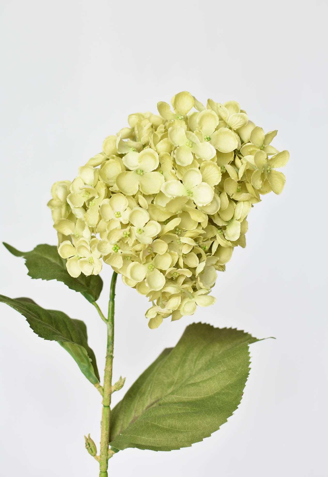 28" Faux Cone Hydrangea Stem Green