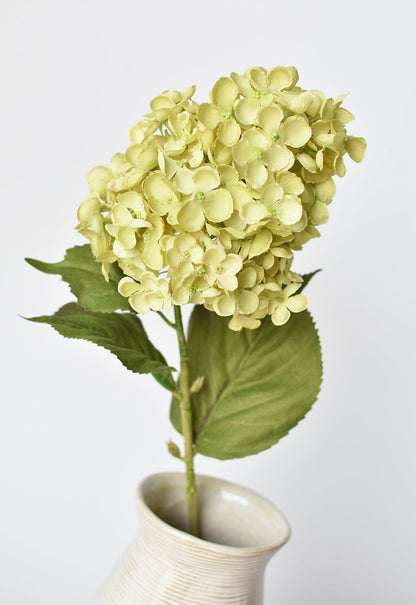 28" Faux Cone Hydrangea Stem Green