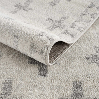 Tigris Swiss Cross Ivory&amp;Gray Area Rug