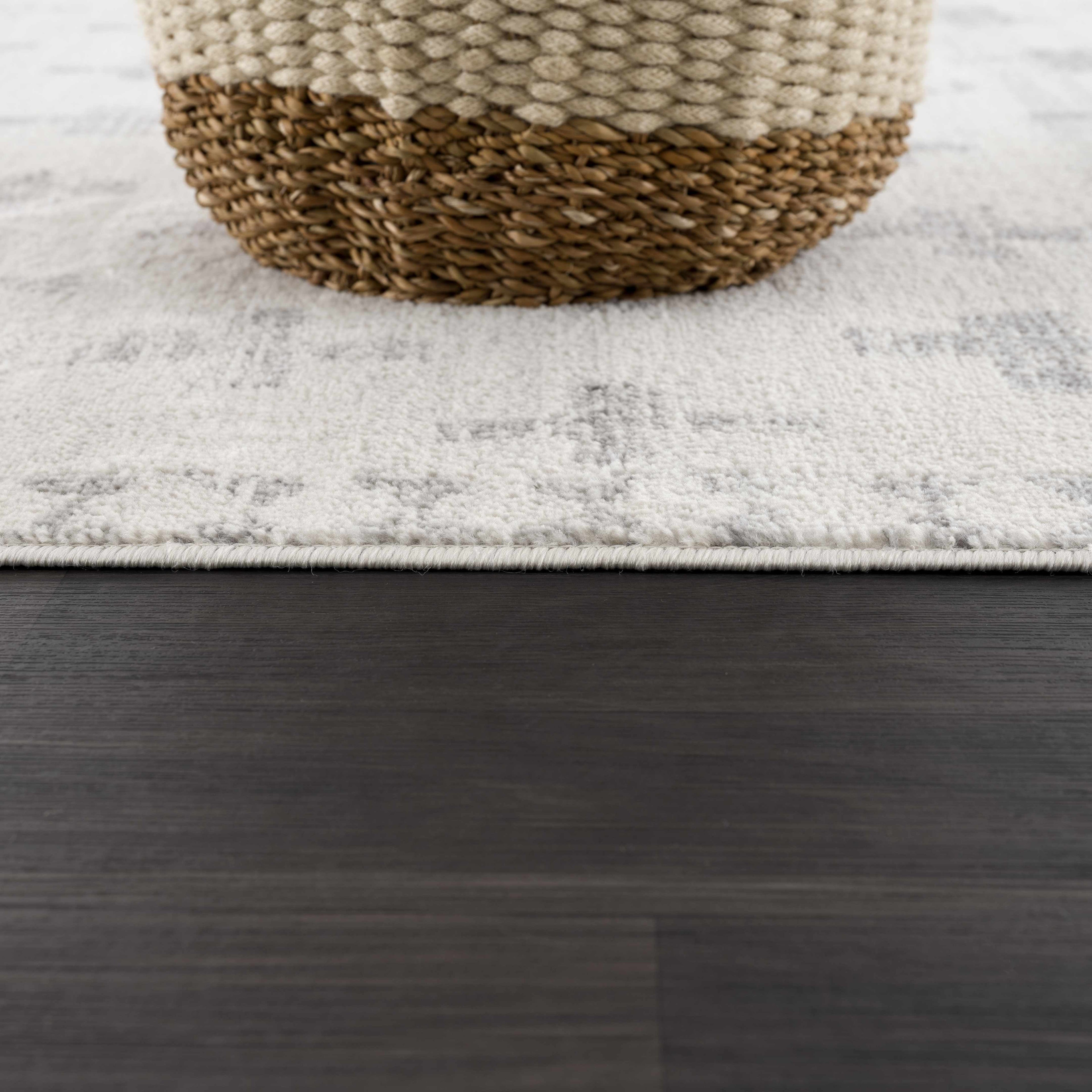 Tigris Swiss Cross Ivory&amp;Gray Area Rug