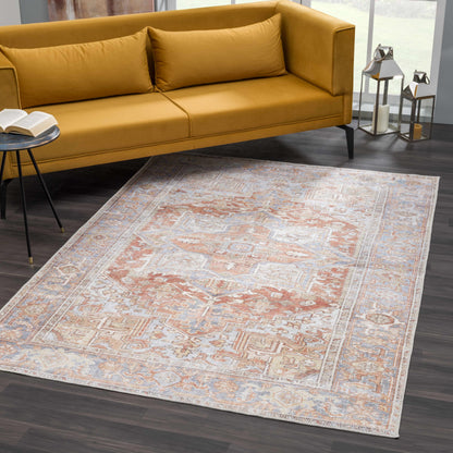 Rust Maayon Washable Rug