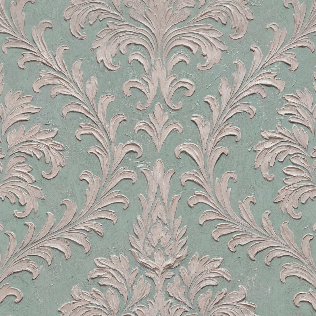 Daphne Brocade (Teal) Wallpaper