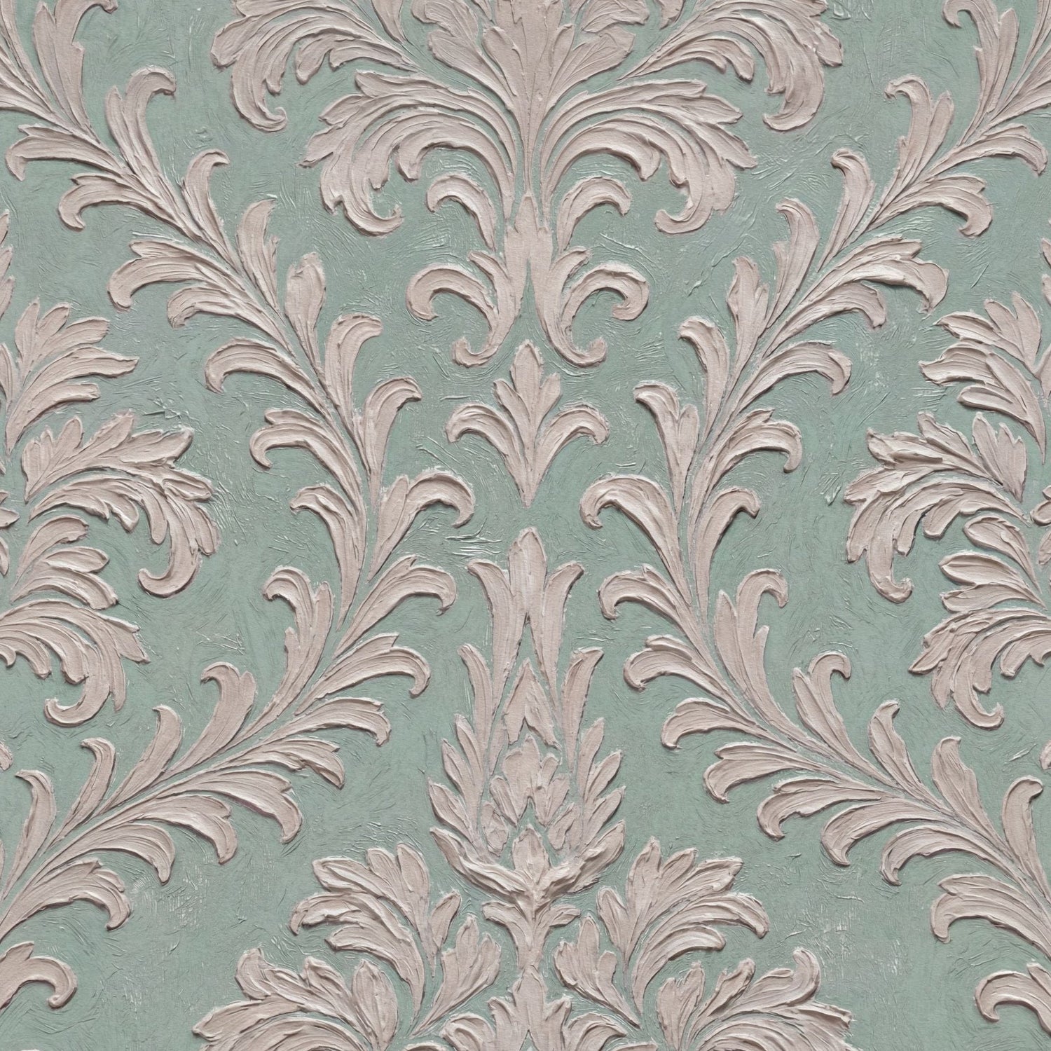 Daphne Brocade (Teal) Wallpaper