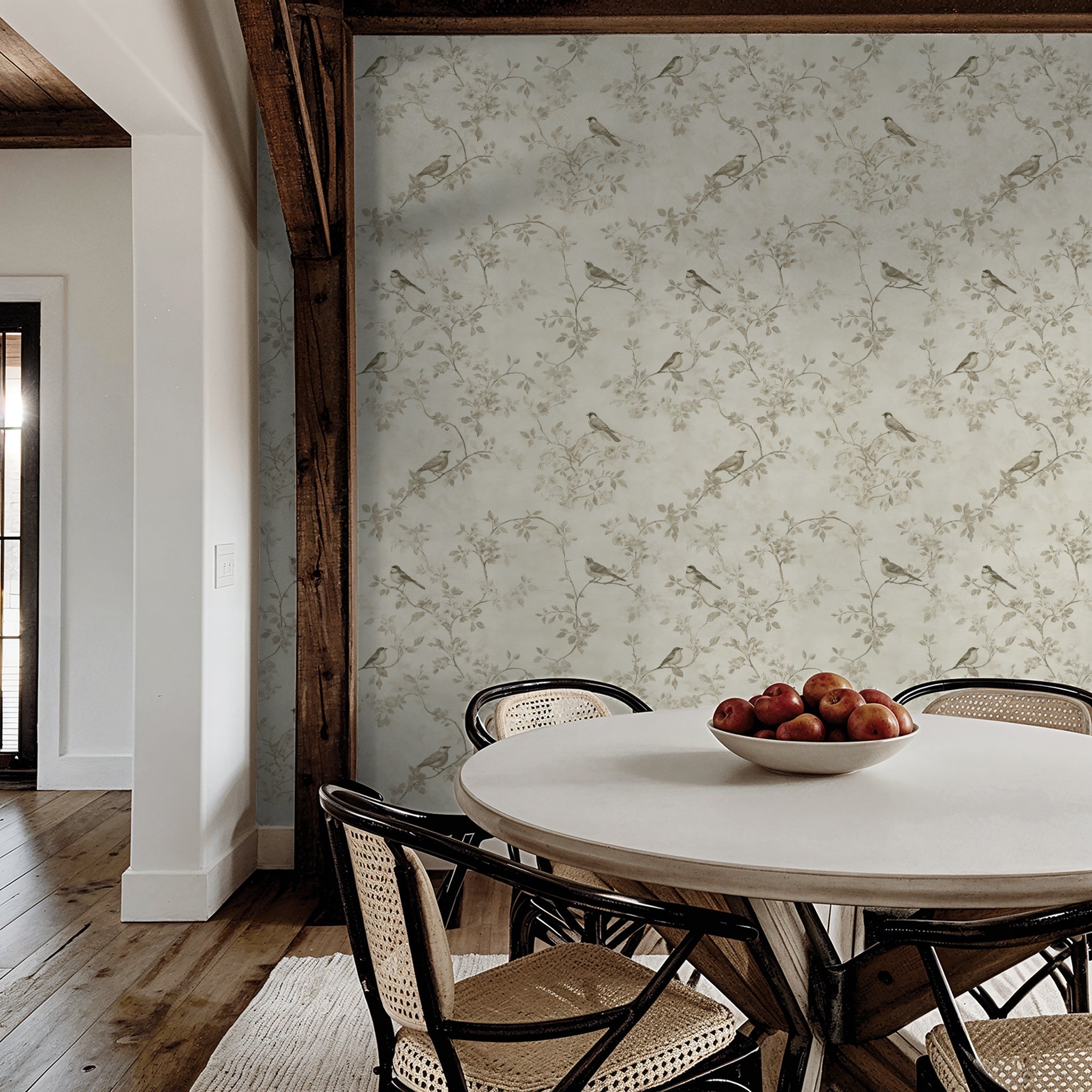 Vintage Songbird Wallpaper - 10 FT H X 33.25 FT W P&amp;S