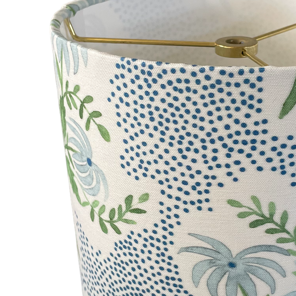 Blue Floral Lampshade in Pearl&