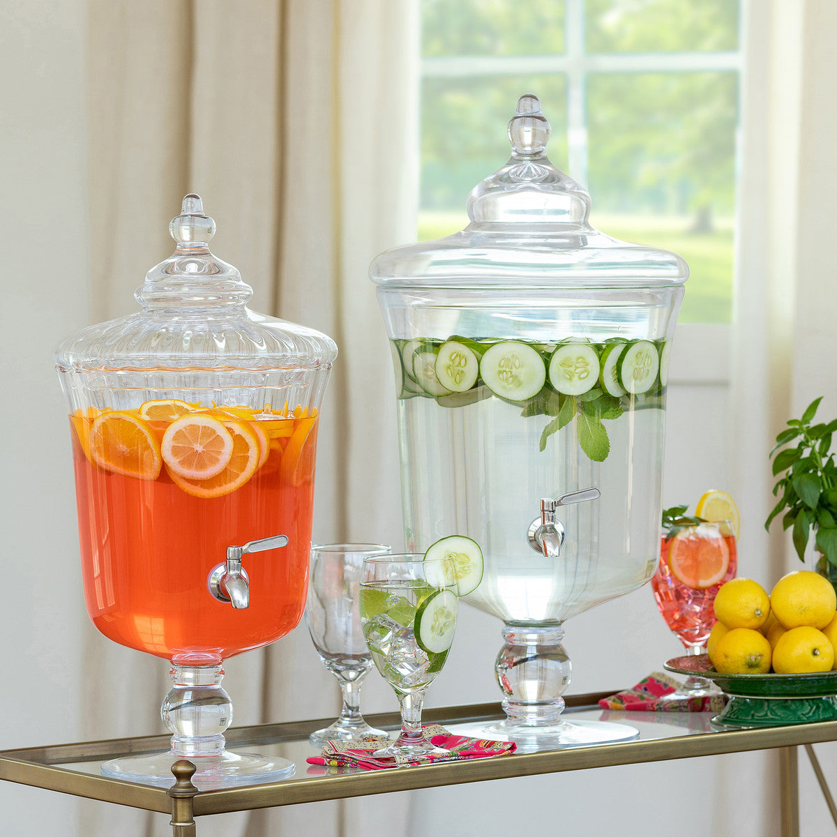 Classic Crystal Beverage Dispenser, 12qt.