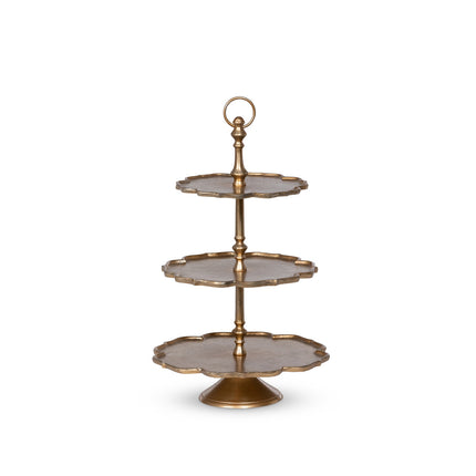 Scalloped Edge Cast Aluminum Tiered Server, 30 in.