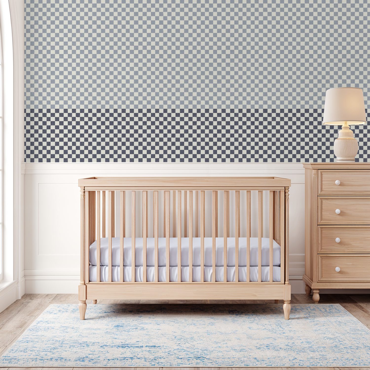 Eli (Blue) Wallpaper - 8 FT H X 17.4 FT W LUXE