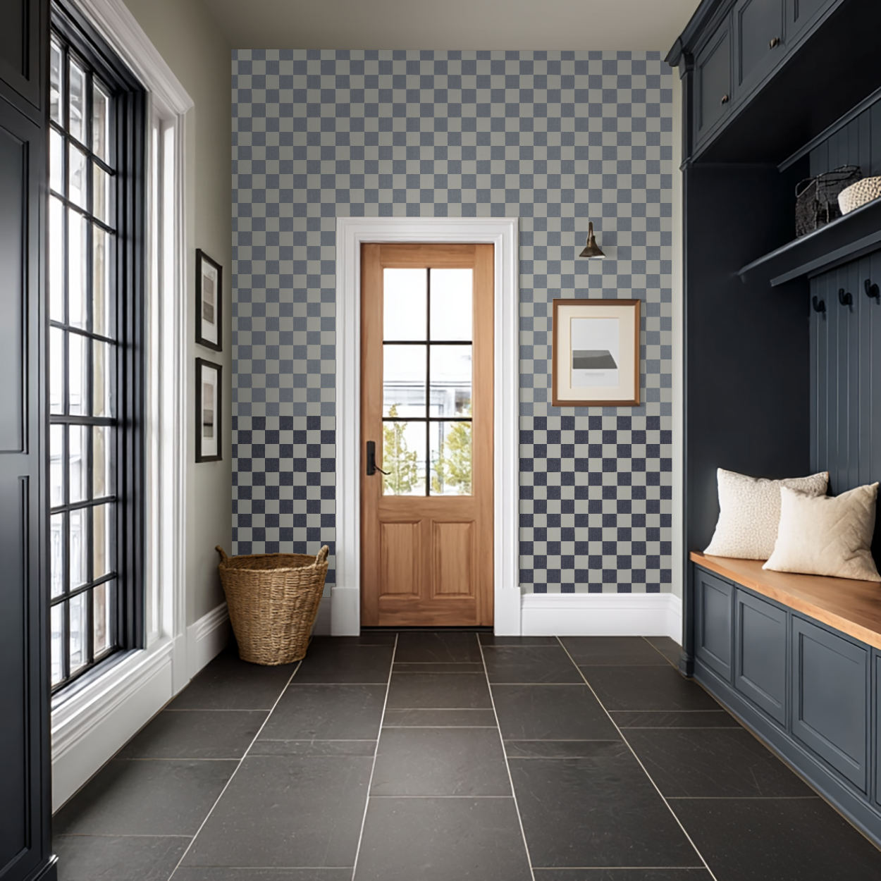 Eli (Blue) Wallpaper - 8 FT H X 17.4 FT W LUXE