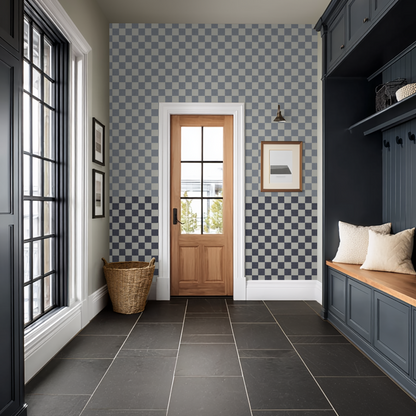 Eli (Blue) Wallpaper - 8 FT H X 17.4 FT W LUXE