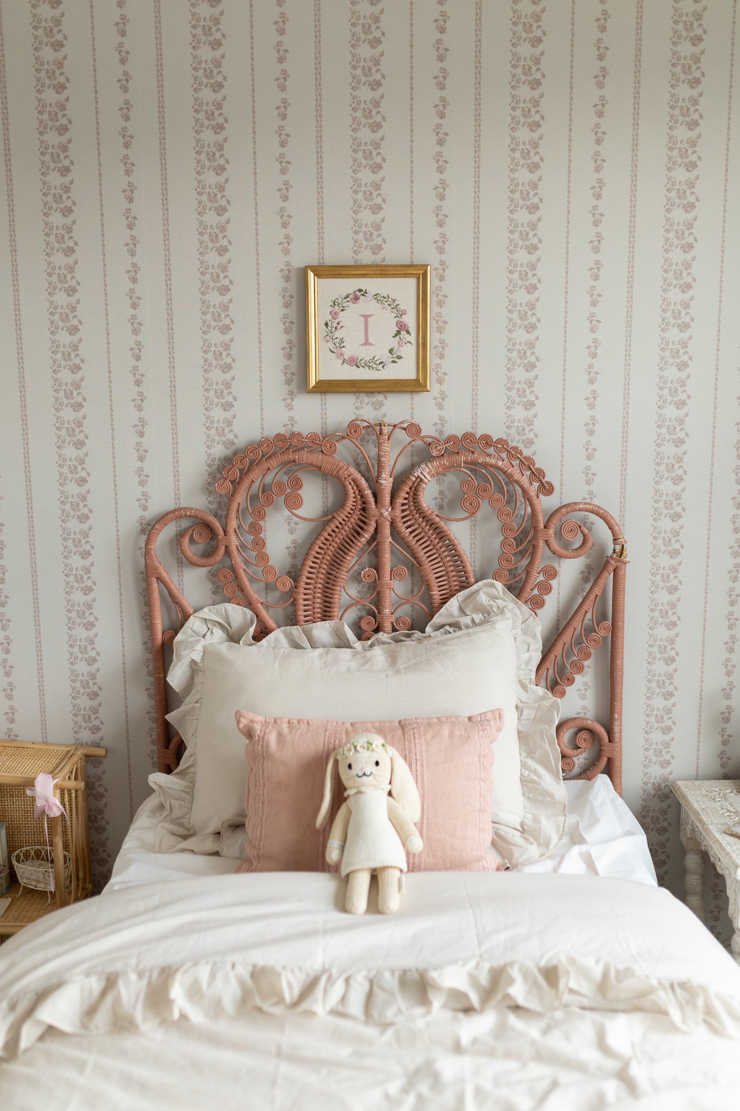Roselle Stripe Wallpaper by Safari Natalia x Taddy Mikelaites