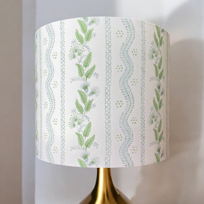 Blue and Green Lampshade in Emma Stripe