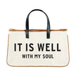 Large Canvas Tote - It is Well