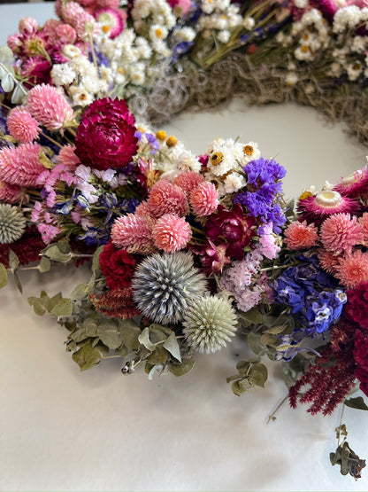 Dried Wreath-Raspberry Beret