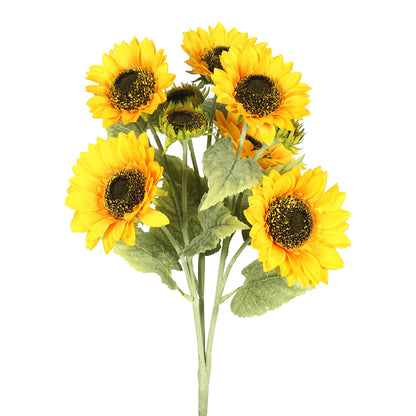 22" Artificial Yellow Sunflower Bush