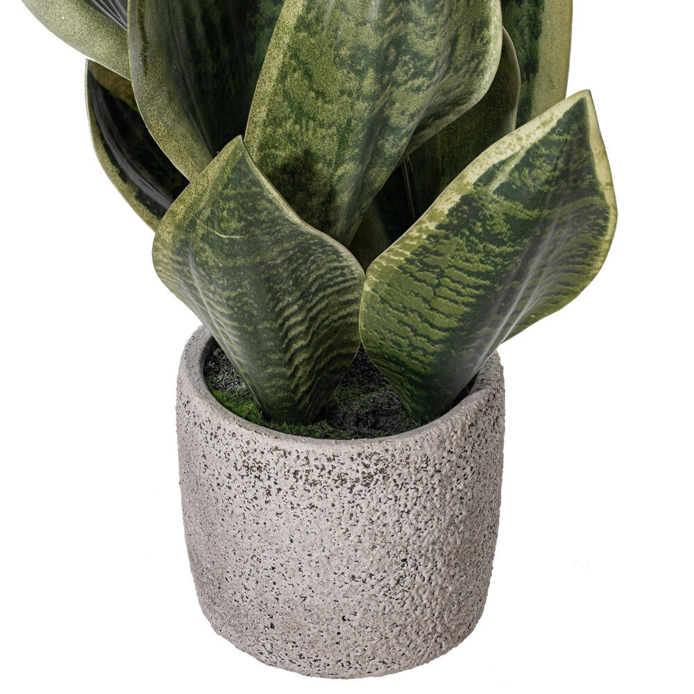 18" Artificial Light Green Snake Plant