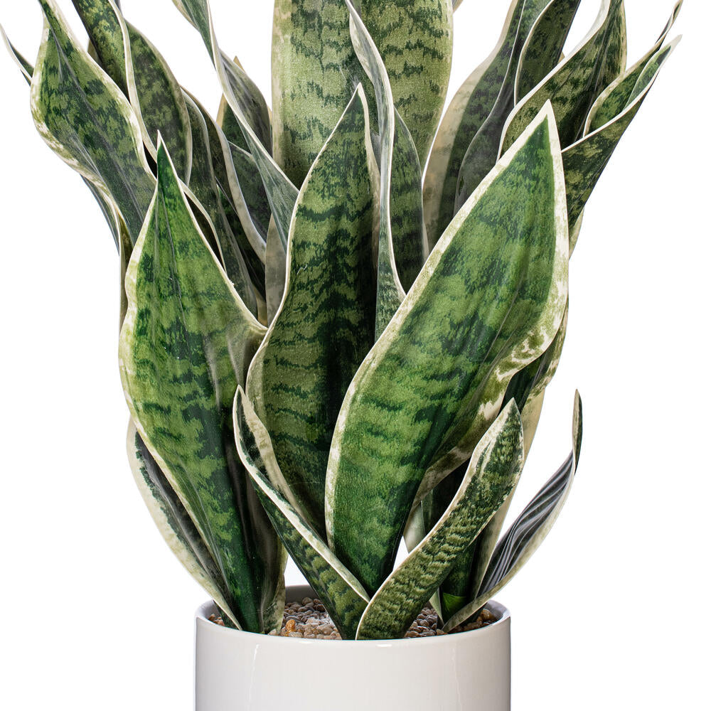 25" Artificial Light Green Snake Plant