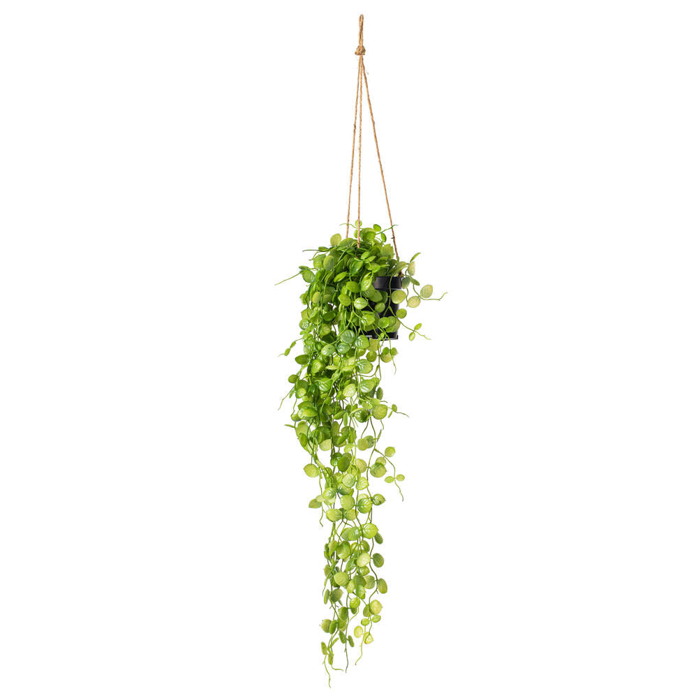 29" Artificial Green Mini Leaf Ivy in Hanging Pot