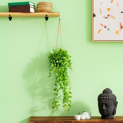 29" Artificial Green Mini Leaf Ivy in Hanging Pot