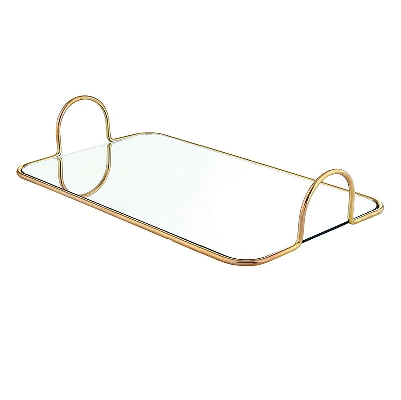 Golden Mirror Tray