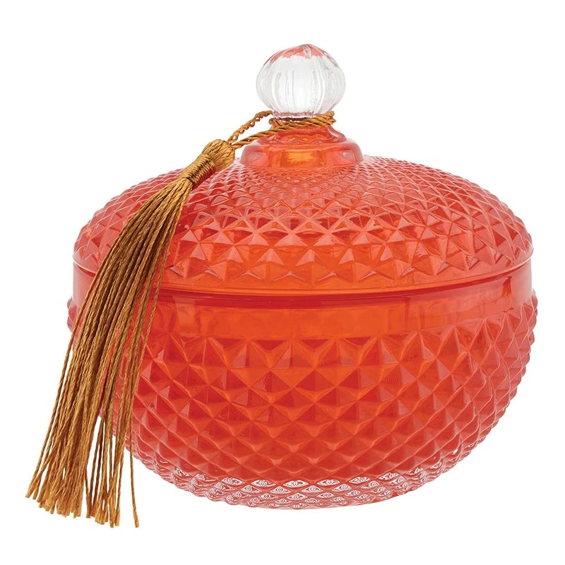 Red Glass Jar