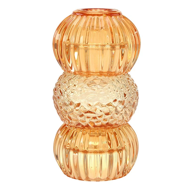 Golden Beaded Candle Holder - Large