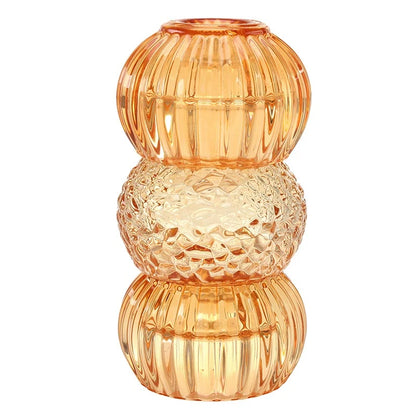 Golden Beaded Candle Holder - Large