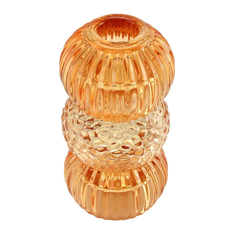 Golden Beaded Candle Holder - Large