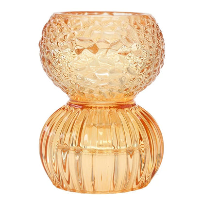 Golden Beaded Candle Holder - Small