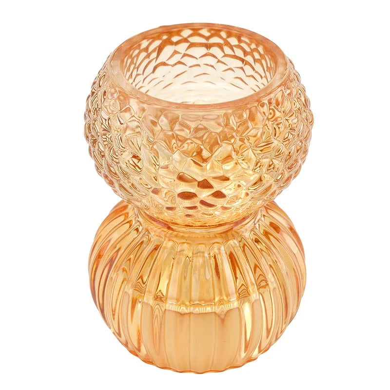 Golden Beaded Candle Holder - Small