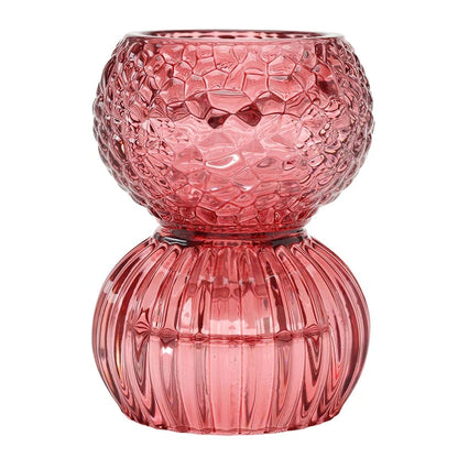 Plum Beaded Candle Holder