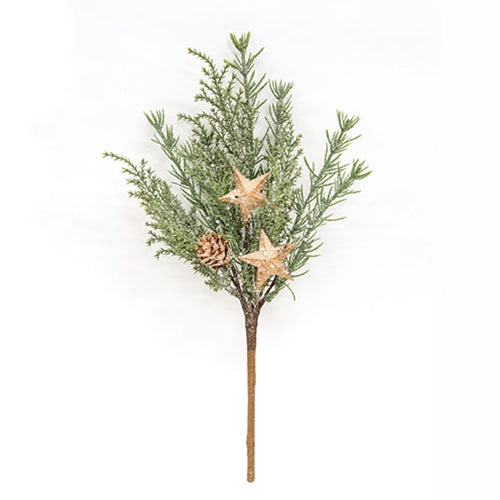 Starry Winter Mixed Pine Pick - 14"