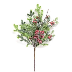 Icy Fantasy Cypress &amp; Holly Spray - 15"