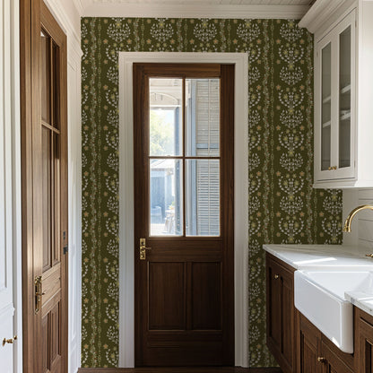 Beacon Meadow (Green) Wallpaper - 8 FT H X 17.4 FT W LUXE P&amp;S