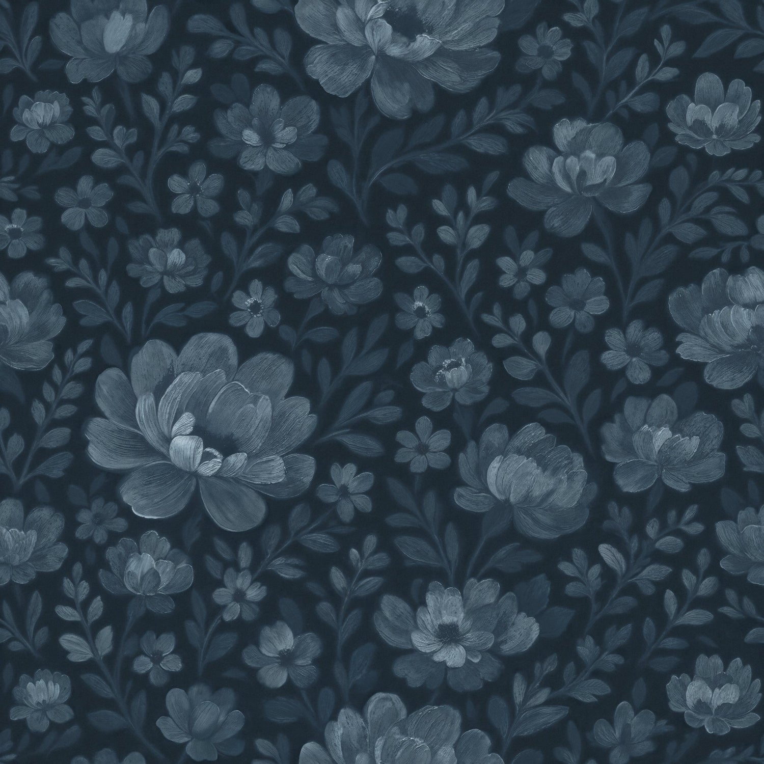 Floriola (Blue) Wallpaper