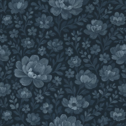 Floriola (Blue) Wallpaper