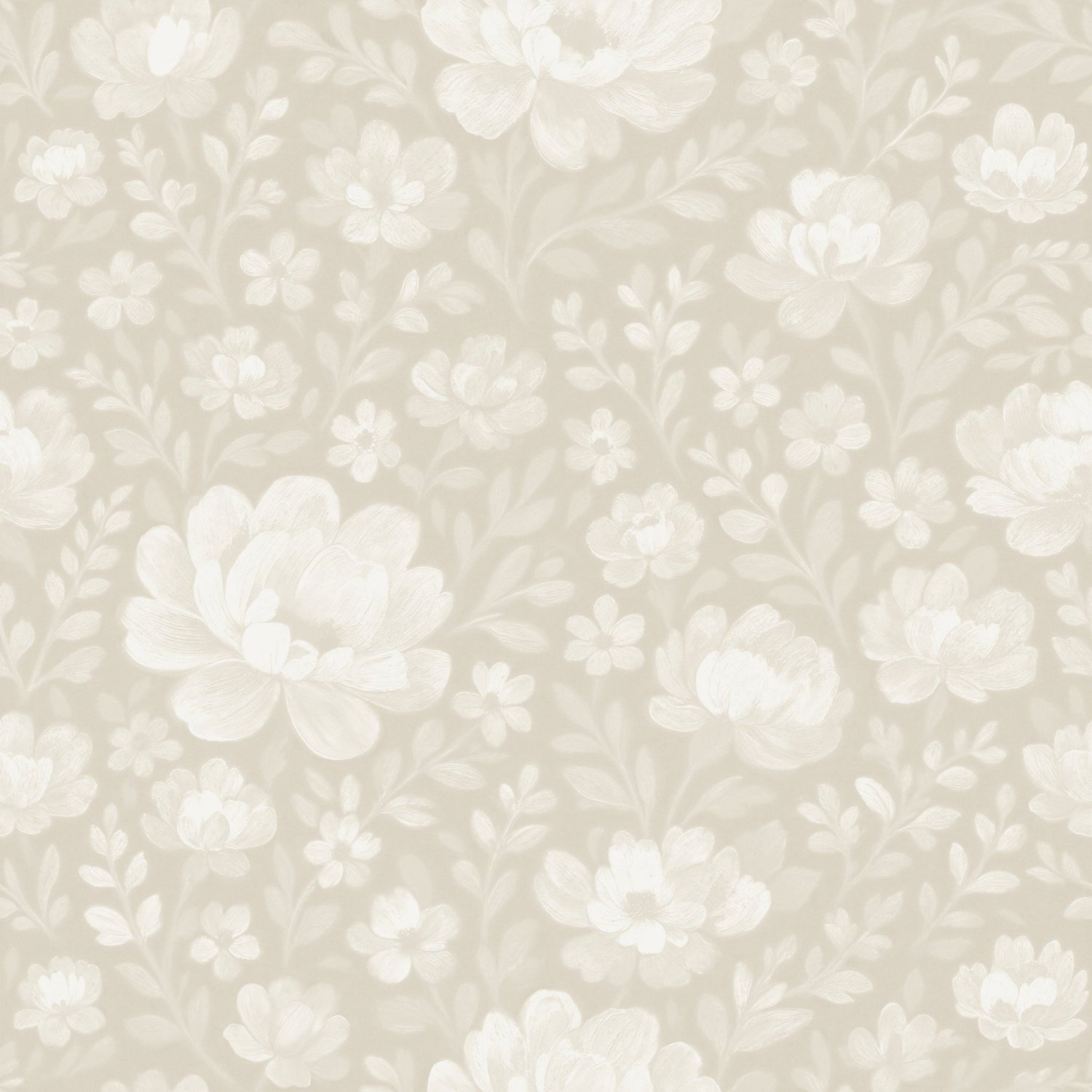 Floriola (Cream) Wallpaper