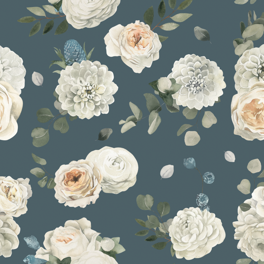 Forget Me Not Wallpaper - 10 FT H X 12.5 FT W LUXE P&amp;S