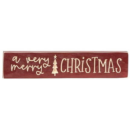 A Very Merry Christmas Engraved Sign, 3.5